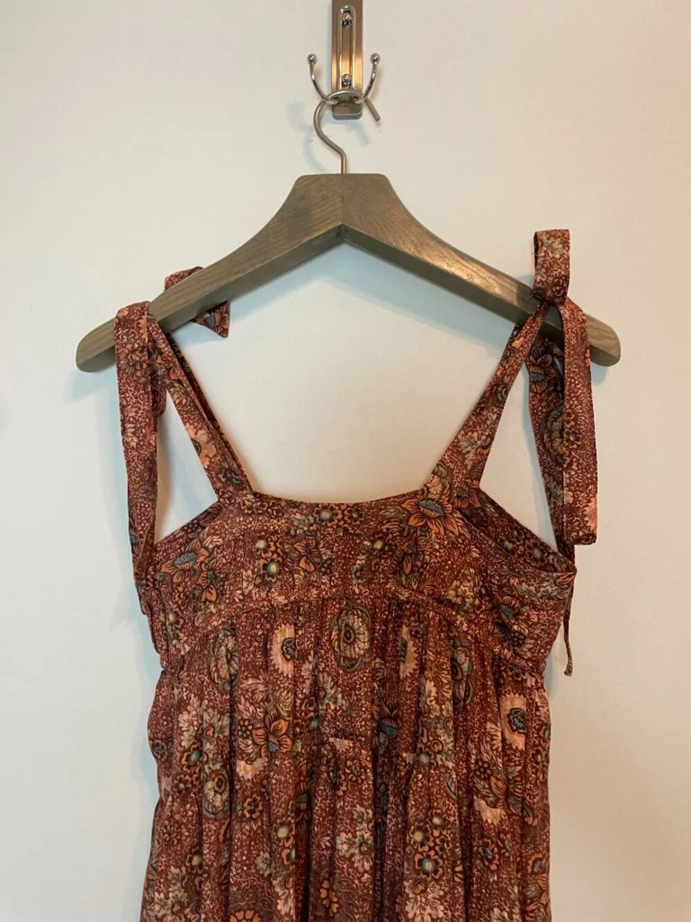 ULLA JOHNSON Cordelia Rosebud Floral Smocked Boho Midi Dress \\ 00 (XS) - Picture 11 of 11